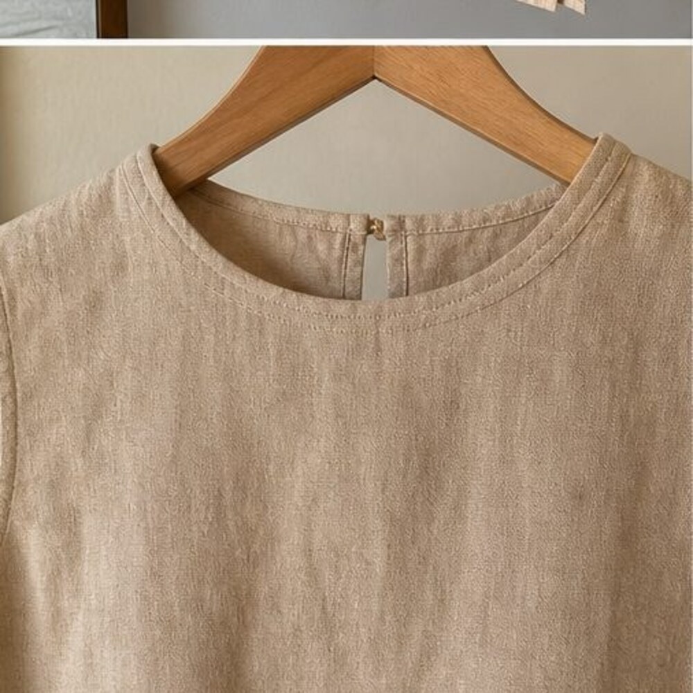 Camel Ruffle Blouse - Picture 4 of 6